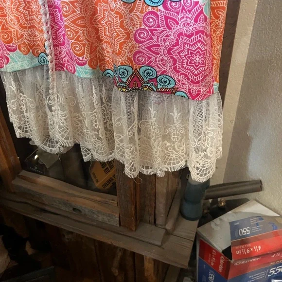 Vibrant Multicolor Mandala Kimono Top - Picture 10 of 10